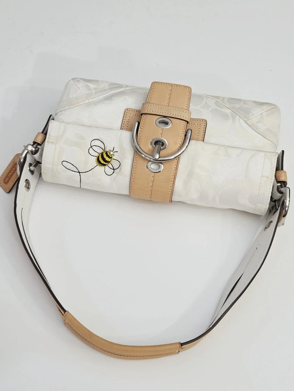 EXCELLENT RARE COACH Y2K OPTIC SIGNATURE C BUMBLE BEE SOHO BAG 1555